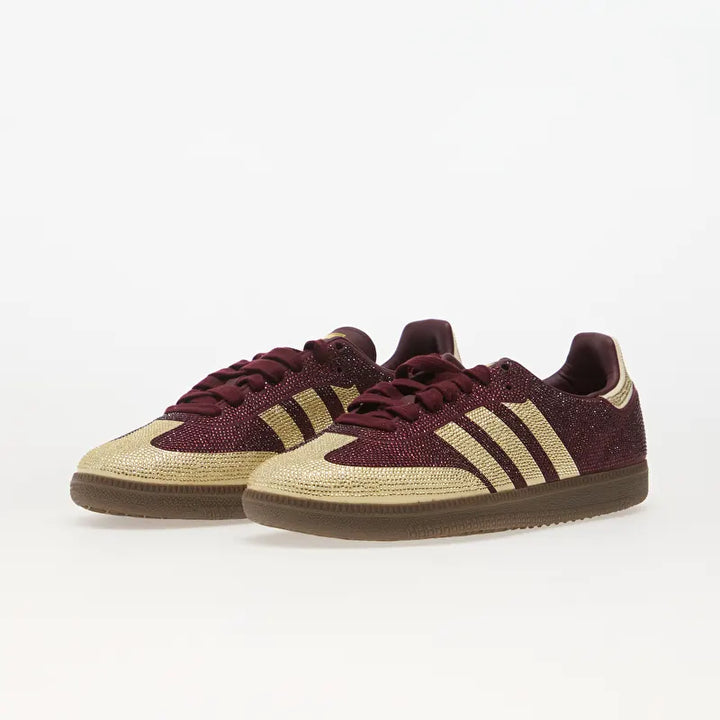 Samba OG Maroon Rhinestone