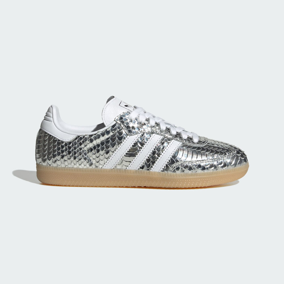 Samba OG Sneakers — Metallic Leather &amp; Cracked Effect