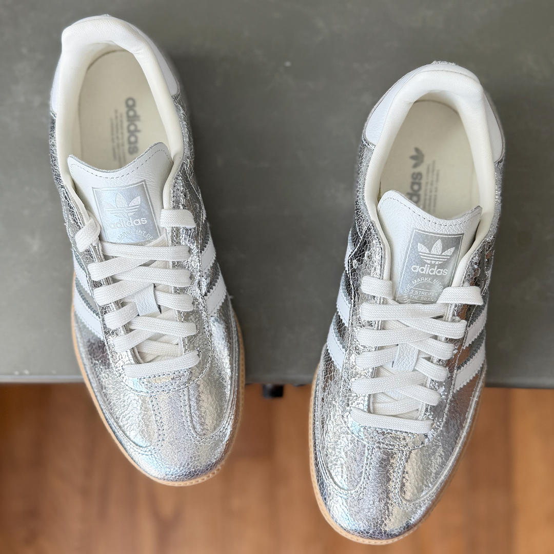 Samba OG Sneakers — Metallic Leather &amp; Cracked Effect