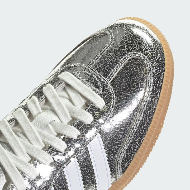 Samba OG Sneakers — Metallic Leather &amp; Cracked Effect