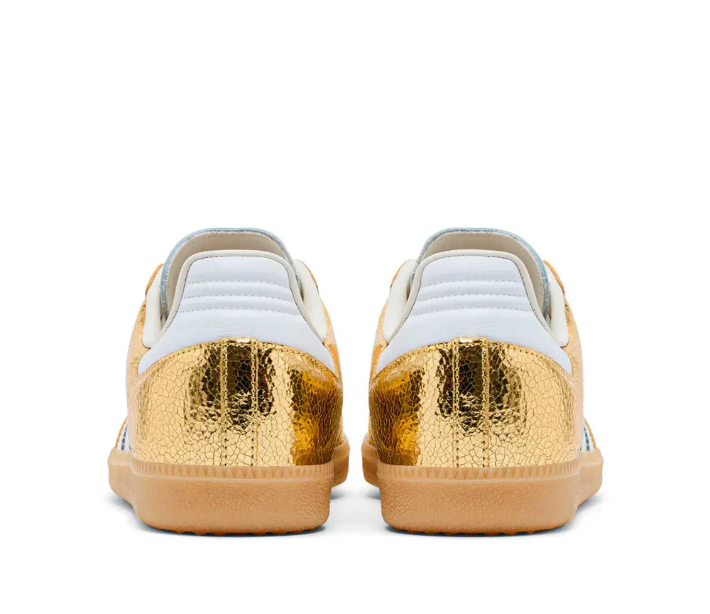 Samba OG Sneakers — Metallic Leather &amp; Cracked Effect